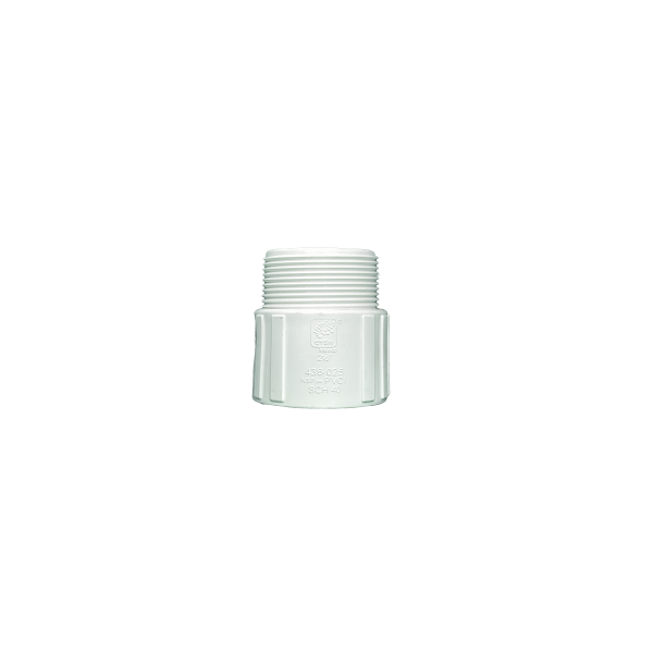 Adaptador macho 2 1/2" shc 40 pvc de 10 piezas por embalaje