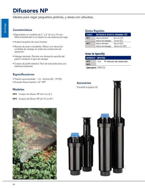 Aspersor emergente NP de 4" caja con 50 piezas - Imagen 2