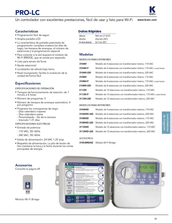 Controlador PRO LC de 12 estaciones, con wifi, para interior caja con 6 piezas - Imagen 2